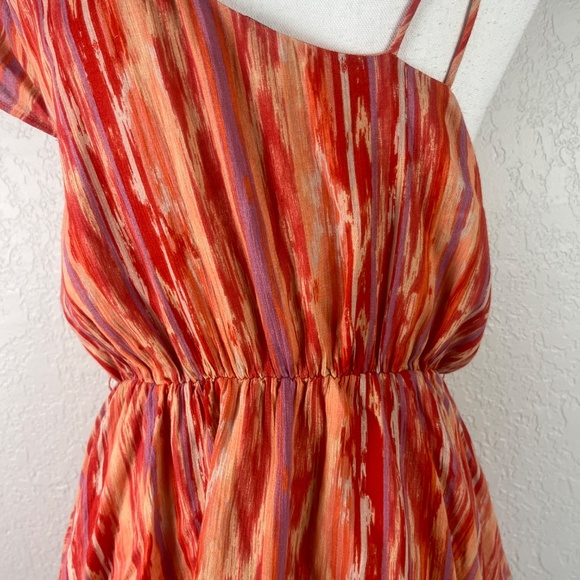 Free People Women’s Heart Shaped Face Mini Dress Sz Small No Belt Orange - Picture 6 of 12